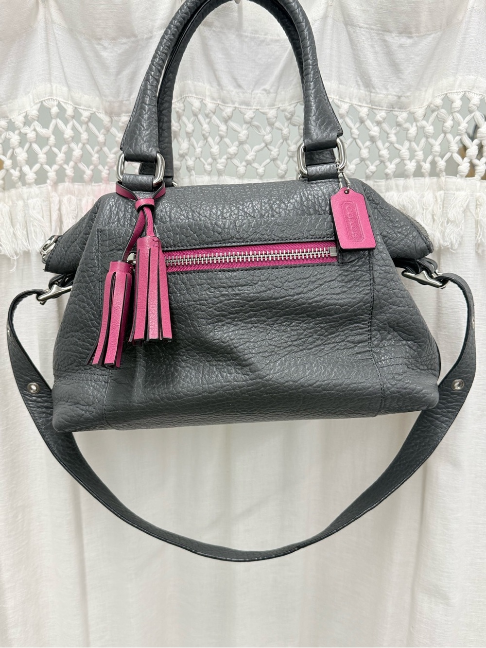 Coach Legacy Textured Leather Satchel & Shoulder Bag (#21140)